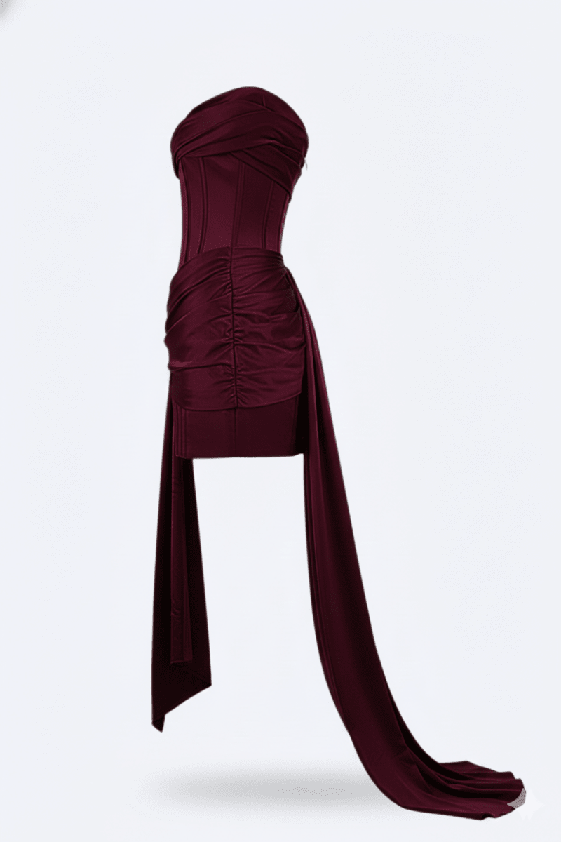 Elegant Short Evening Dress For Women With Corset Draping - Nalani - UK and AUS Fashion Clothing and Decor