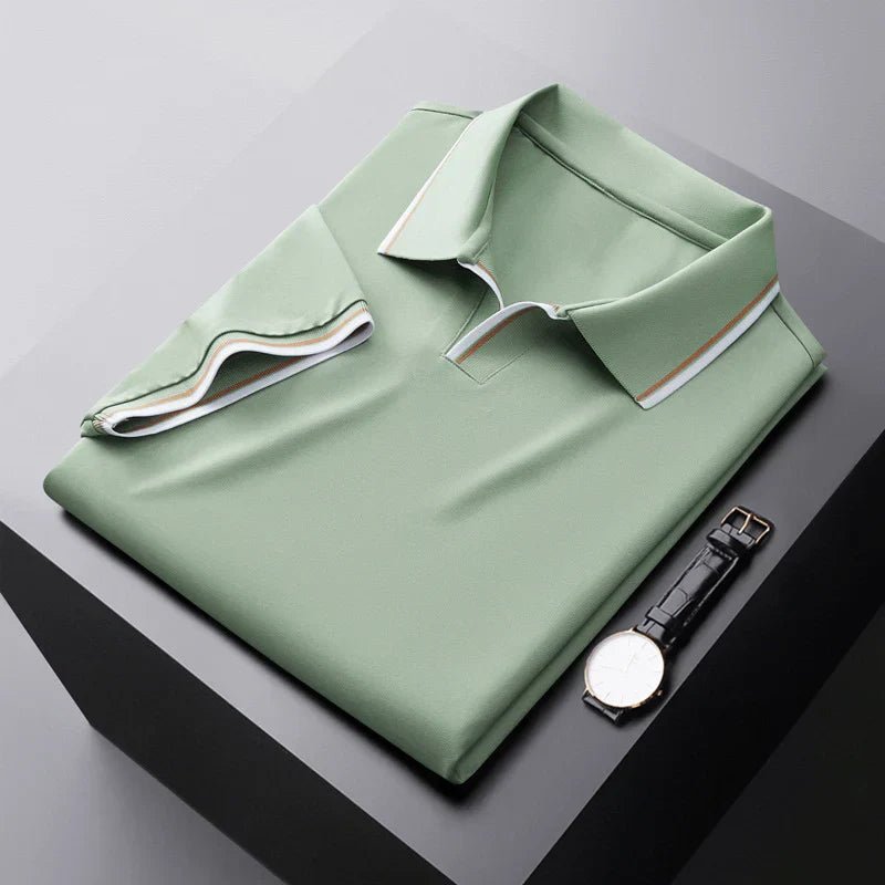 Pique Polo Shirt With Contrast Stripe Tipping Short Sleeve - Nalani - UK Fashion Clothing and Decor