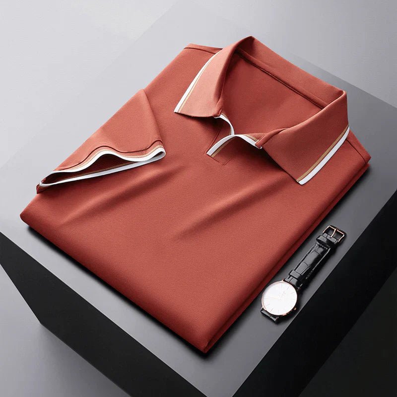 Pique Polo Shirt With Contrast Stripe Tipping Short Sleeve - Nalani - UK Fashion Clothing and Decor